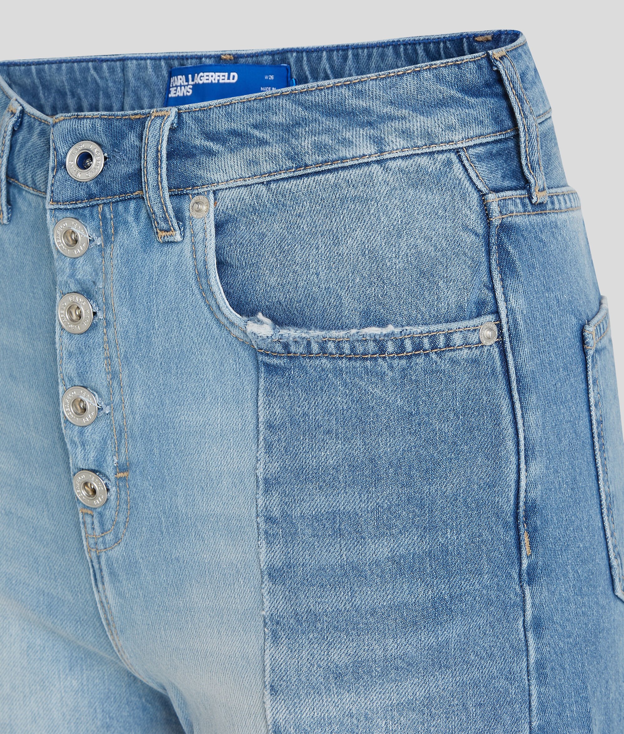 (image for) Lively KLJ High-Waisted Block Denim Shorts